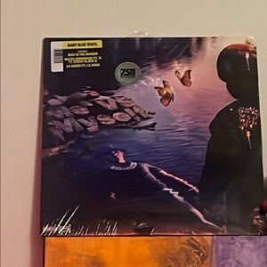 Vinyl Record Art with Blue and Black Design (aboogie)